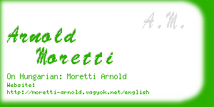arnold moretti business card
